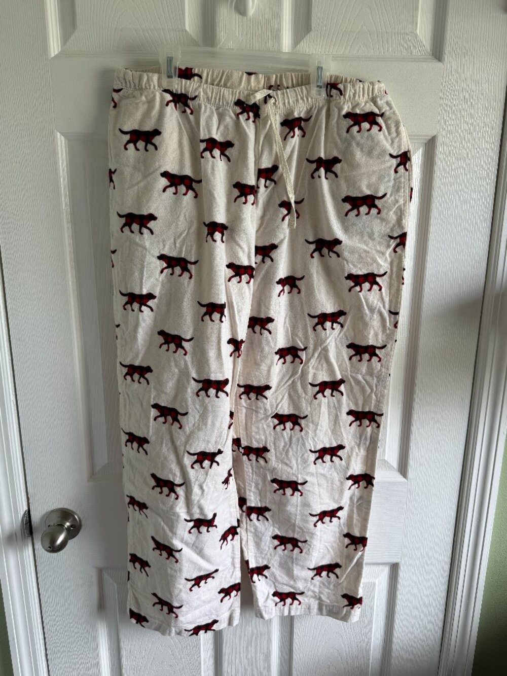 L.L. Bean Women's 100% Cotton Dog Print Sleep Pajama Pants Size Large Petite